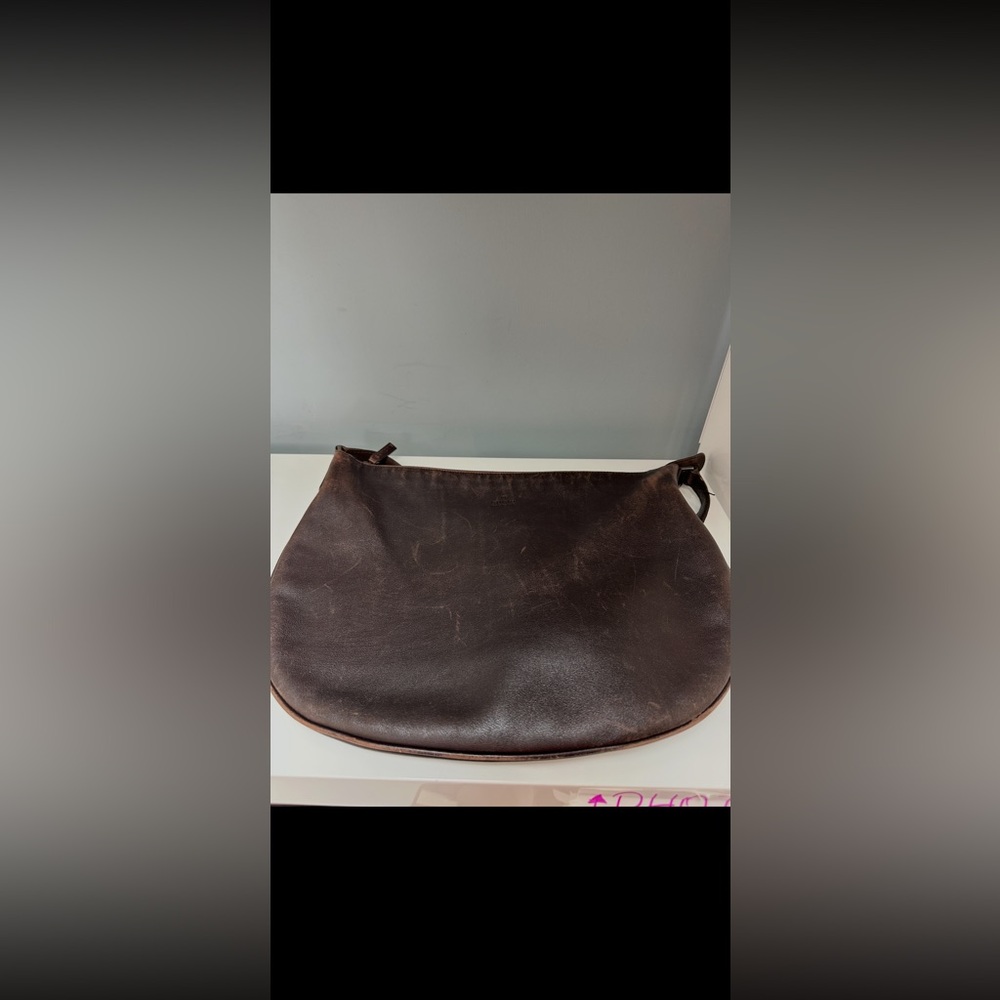 Gucci Dark Brown Leather Messenger Bag - Picture 1 of 1